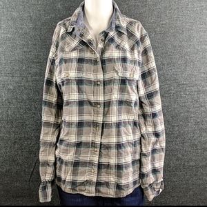 Jach's Girlfriend "Bea" Green & Gray Plaid Shirt